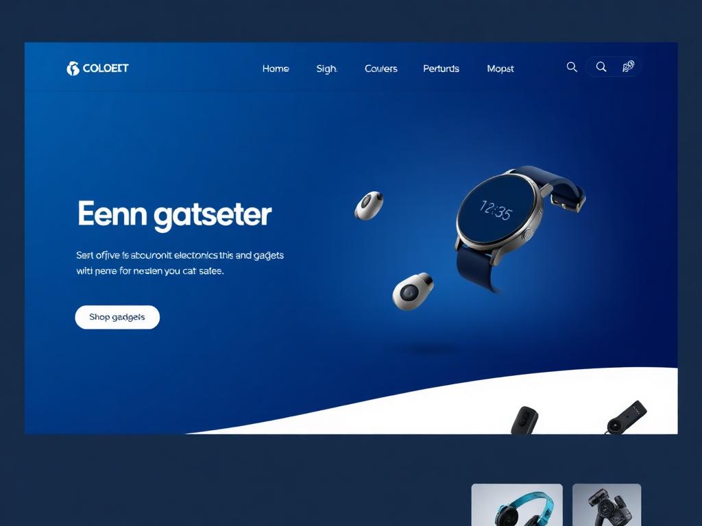 Gadgets store mockup