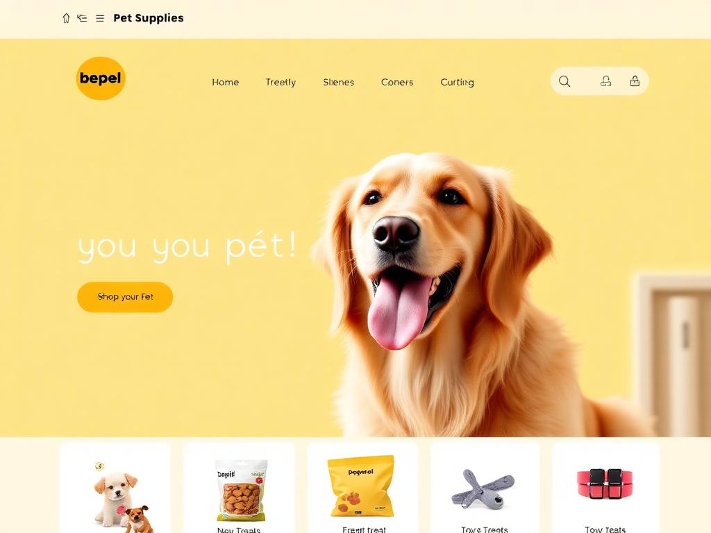 Pet supplies mockup