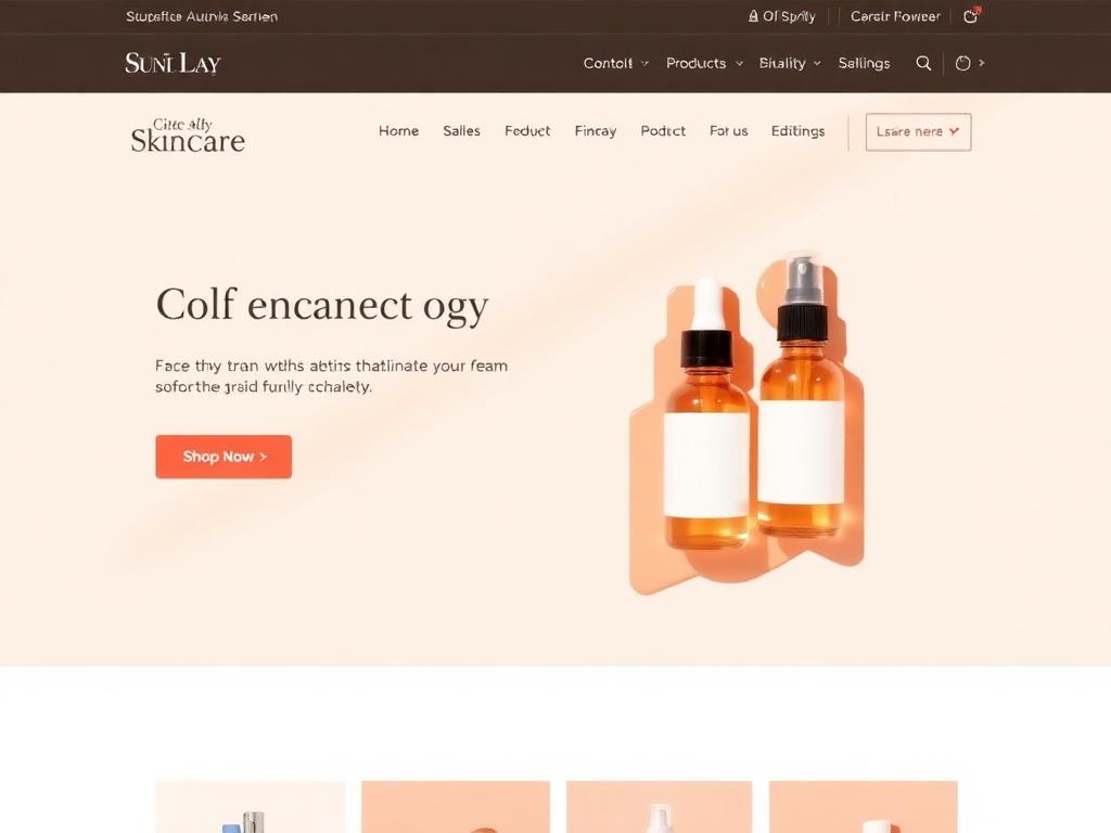 Skincare store mockup